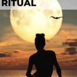 woman walking in sea towards full moon dramatic sky setting learn how to develop a full moon ritual