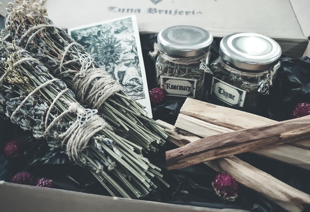 smudging set, sage, palo santo sticks learn how to develop a full moon ritual