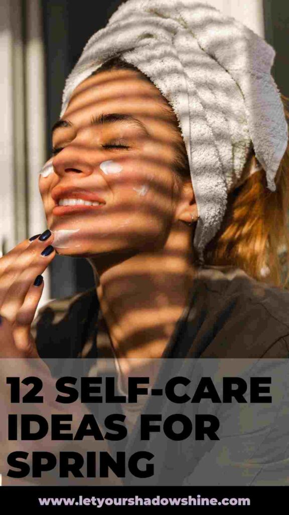 woman enjoying a self-care moment looking happy and smiling looking towards the sunshine 12 self-care ideas for spring