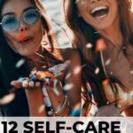 two women smiling and laughing on a summer day 12 summer self care ideas