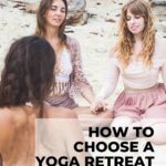 image showing women dressed casually sitting in a circle at the beach how to choose a yoga retreat that is right for you