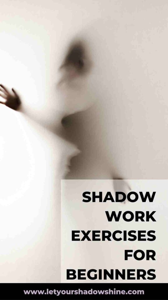 image shows a female silhouette behind a glass wall shadow work exercises for beginners