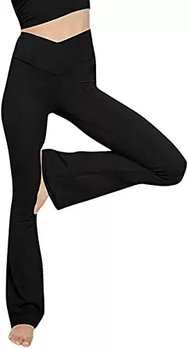TOPYOGAS Women's Bootleg Yoga Pants V Crossover