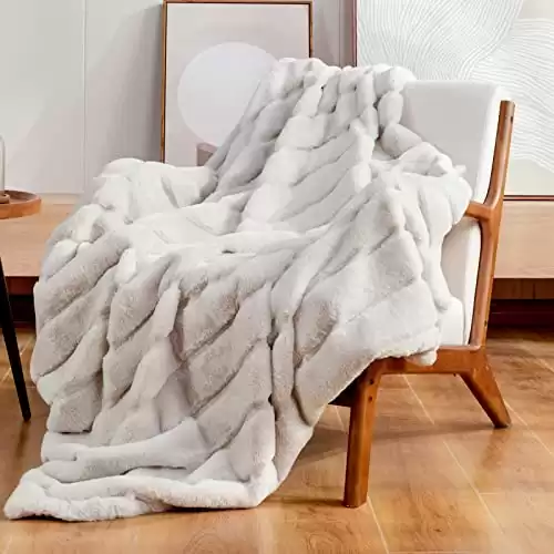 Cozy Bliss Faux Fur Throw Blanket