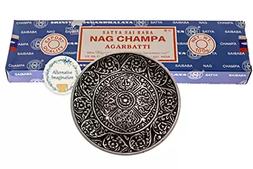 Nag Champa with Tibetan Incense Burner Holder