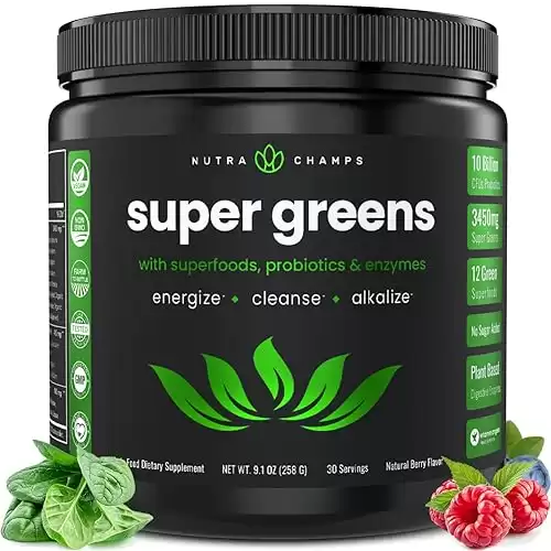 NutraChamps Super Greens Powder Premium Superfood