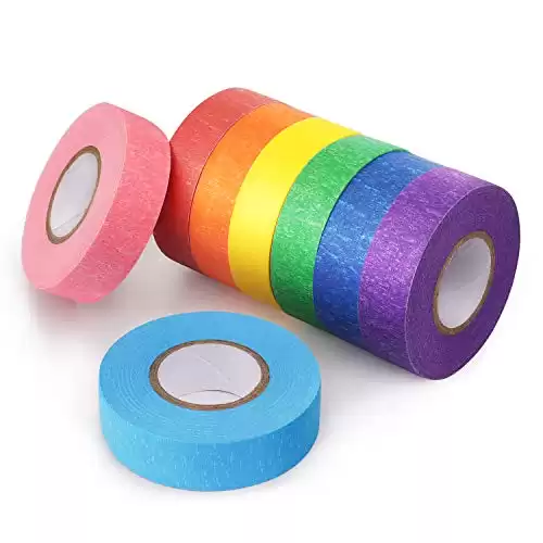 8 Rolls Coloured Masking Tape