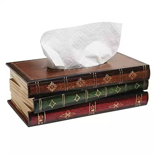 Vintage Book Design Tissue Box