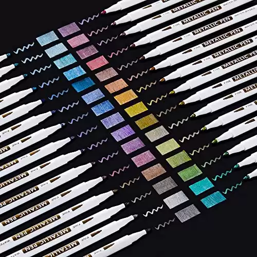 Set Of Metallic Paint Markers