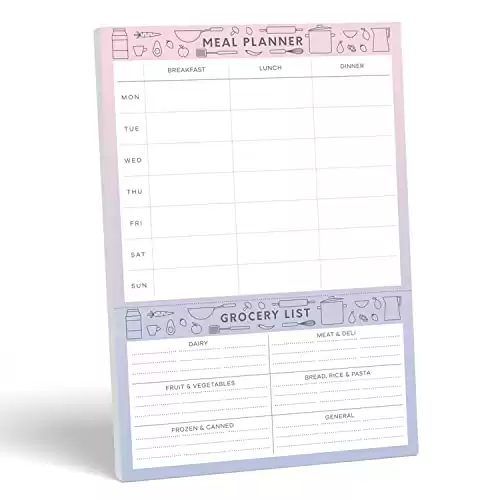 Sweetzer & Orange Meal Planner Notepad and Grocery List