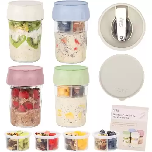 SOLIGT Overnight Oats Containers